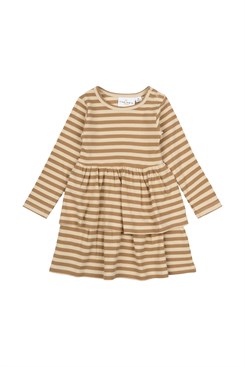 The New Fro LS rib dress - Tannin